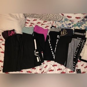 PINK LOT 6 items!! 2 pairs of yoga pants and 4 pairs of leggings. Size XS!!